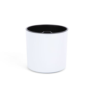 8 inch Aqua Core Self Watering Pot - Designer White